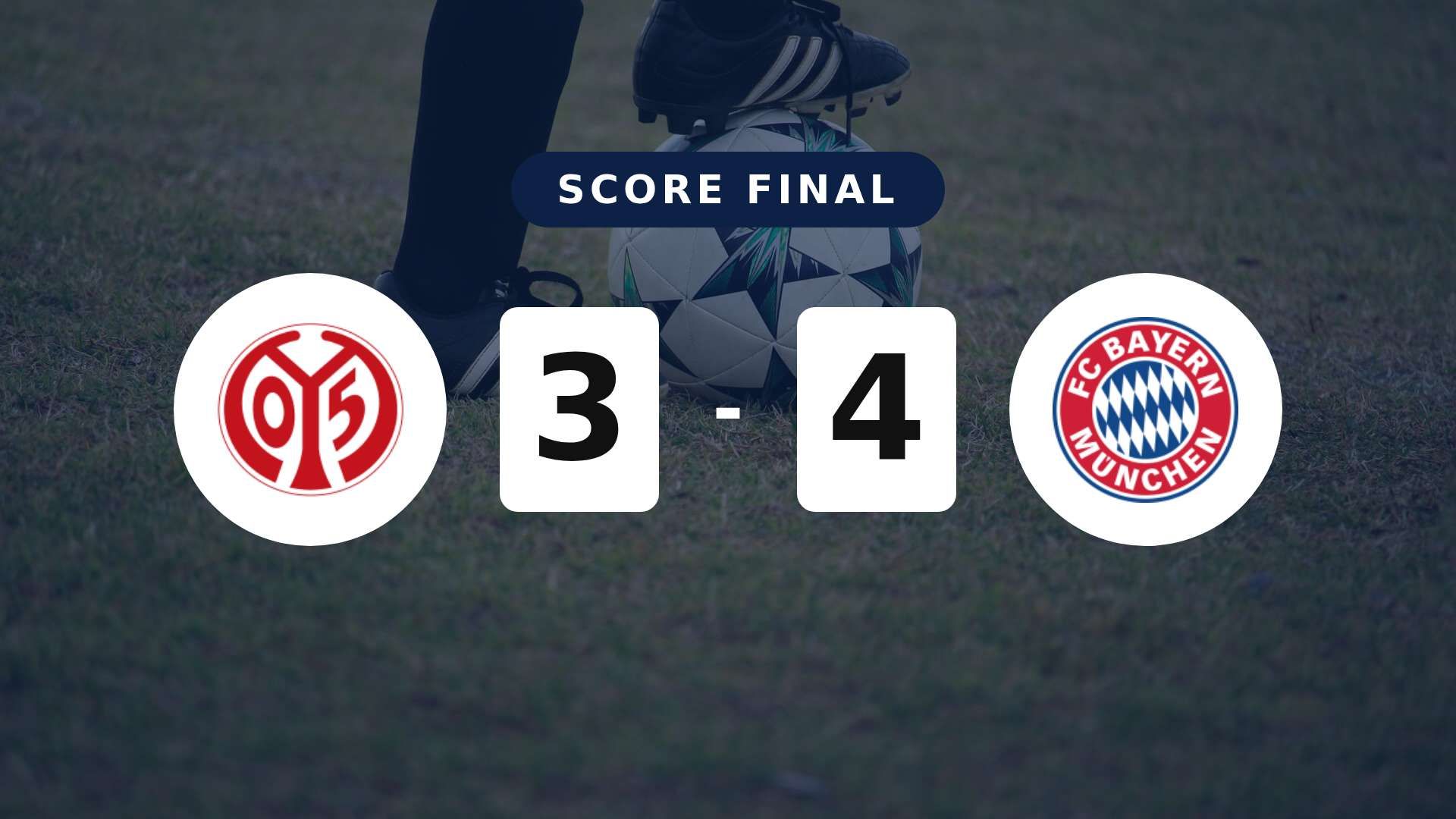 Résumé du match FSV Mainz 05 vs FC Bayern München du 25 avril 2026