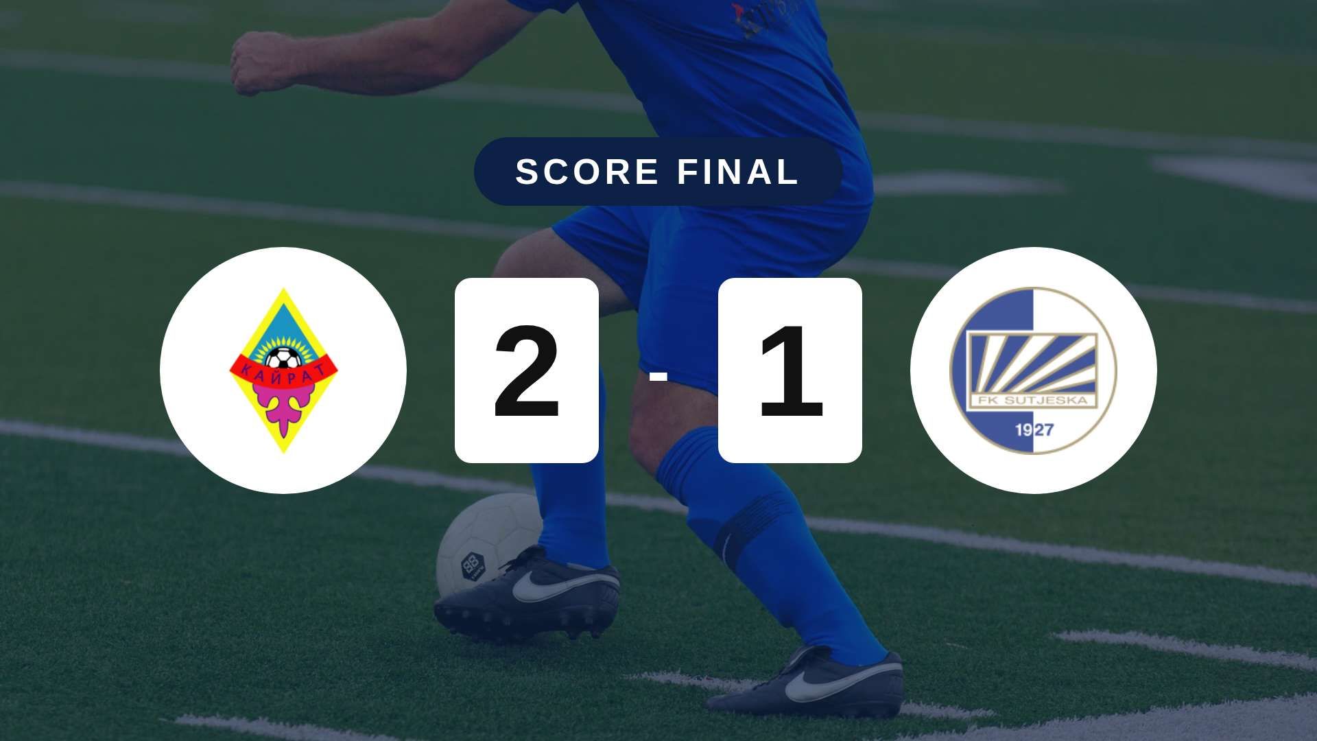 Résumé du match Kairat vs Sutjeska du 8 juillet 2026