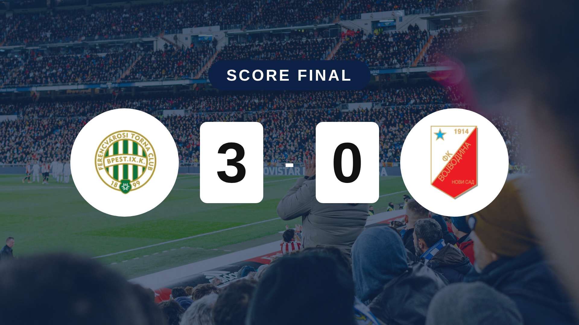 Résumé du match Ferencvárosi vs Vojvodina du 16 juillet 2026