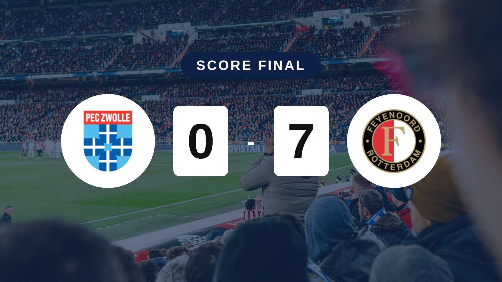 Résumé du match PEC Zwolle vs Feyenoord du 13 septembre 2026