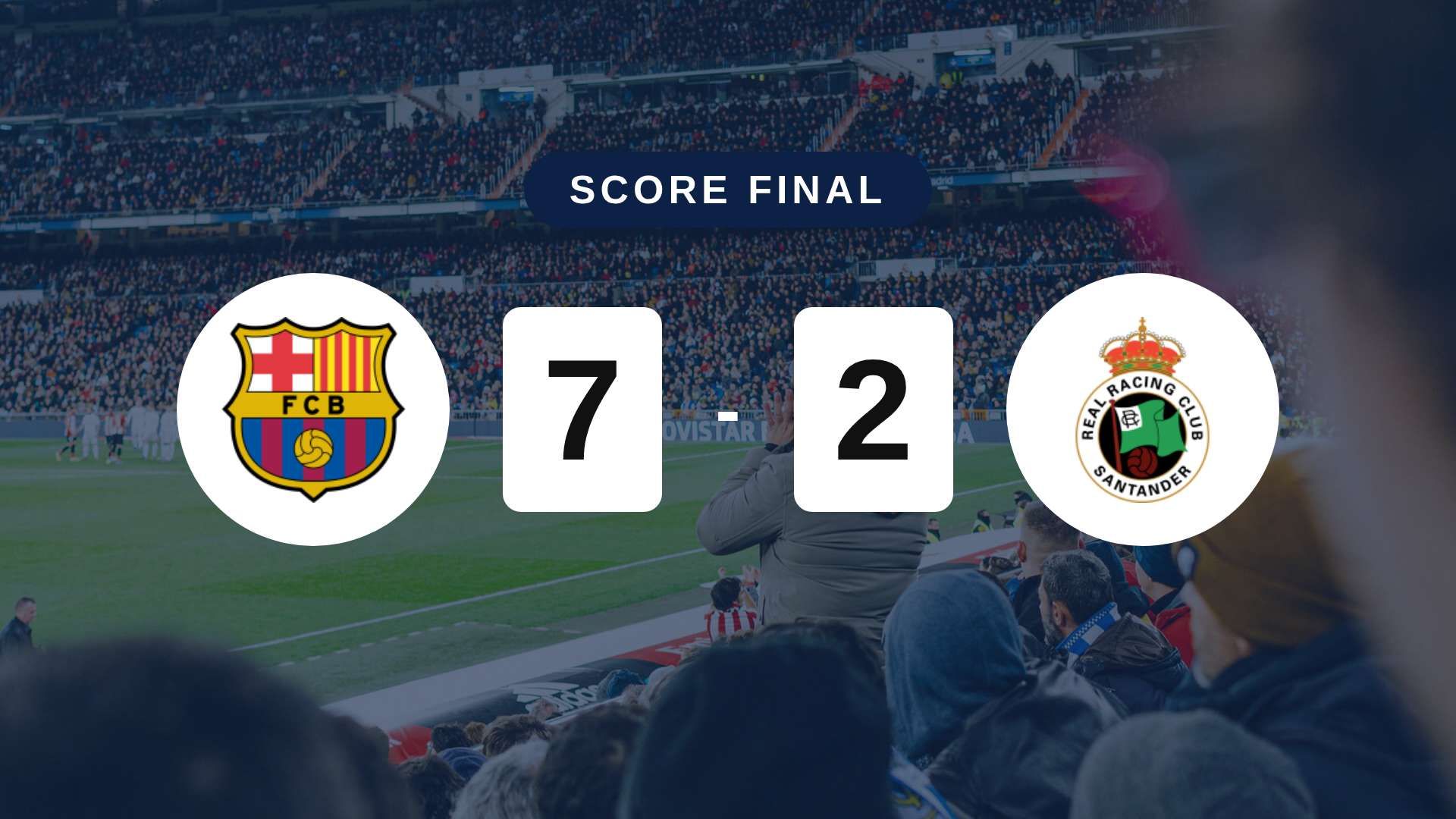 Résumé du match FC Barcelona vs Racing Santander du 16 septembre 2026