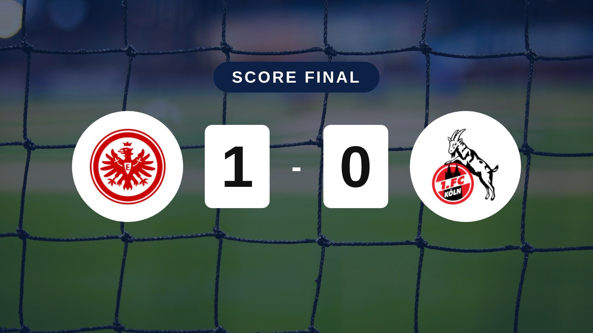 Résumé du match Eintracht Frankfurt vs FC Köln du 16 octobre 2026