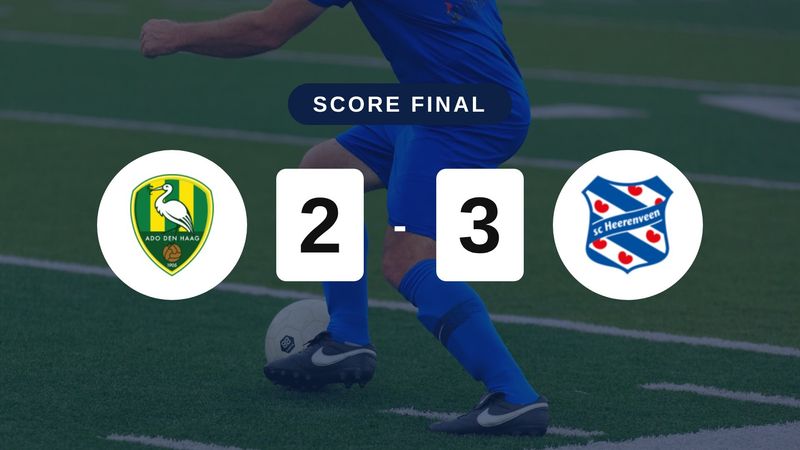 Résumé du match ADO Den Haag vs SC Heerenveen du 24 octobre 2026