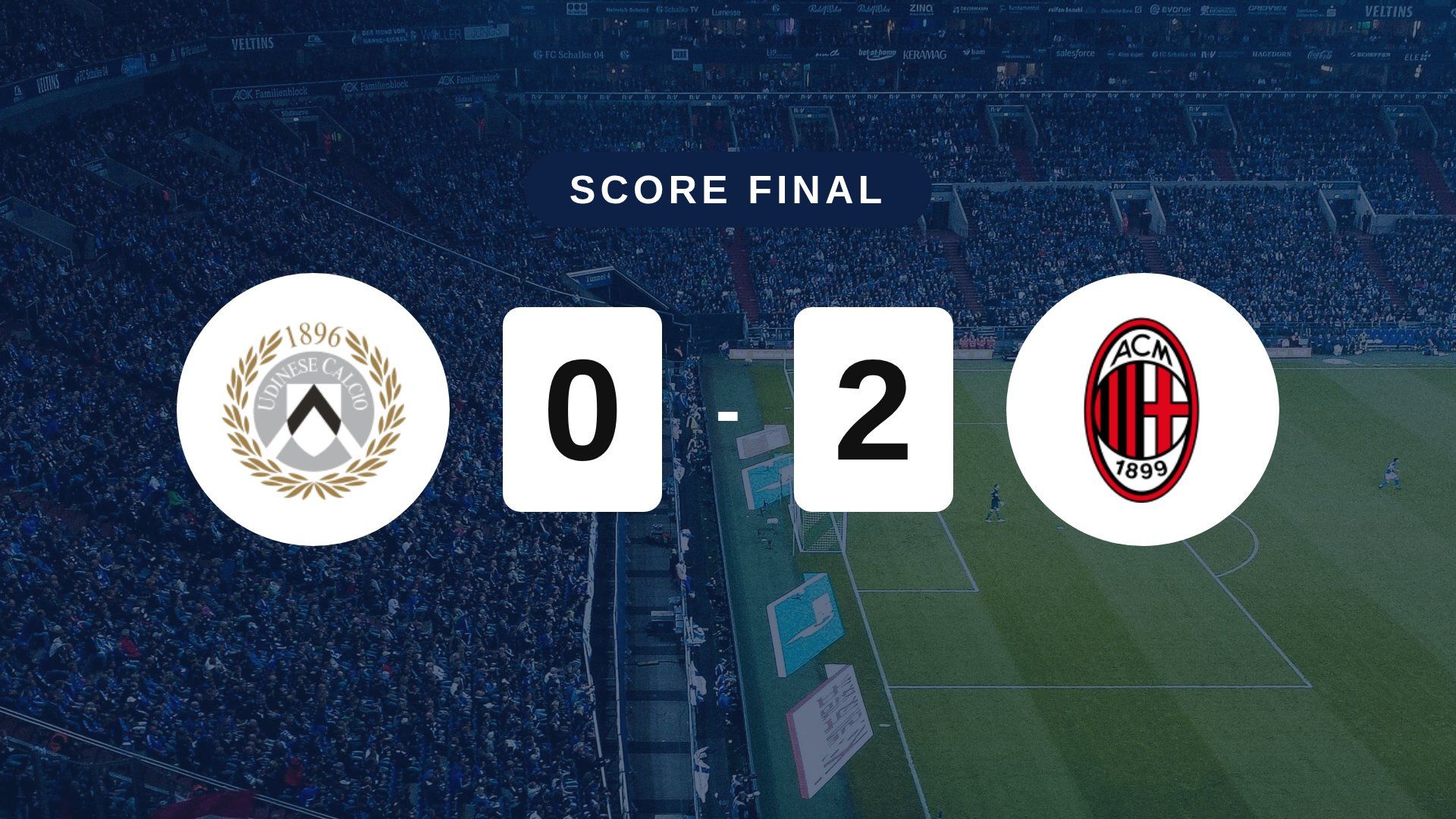 Résumé du match Udinese vs AC Milan du 25 octobre 2026